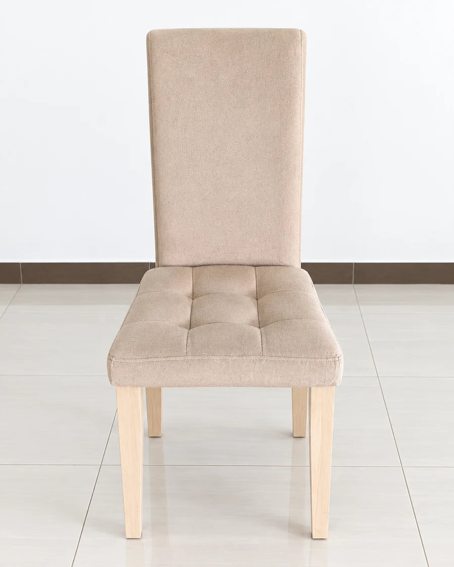 Silla de comedor beige sin forro